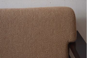 【H様ご成約済み】中古　北海道民芸家具　重厚な佇まいのトリプルソファ(3人掛けソファ、アームソファ)