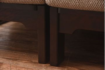 【H様ご成約済み】中古　北海道民芸家具　重厚な佇まいのトリプルソファ(3人掛けソファ、アームソファ)