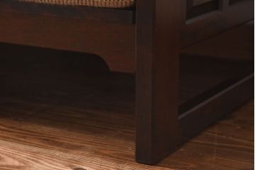 【H様ご成約済み】中古　北海道民芸家具　重厚な佇まいのトリプルソファ(3人掛けソファ、アームソファ)