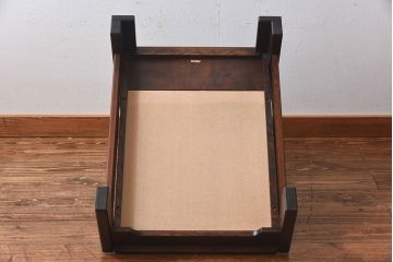 【H様ご成約済み】中古　北海道民芸家具　重厚な佇まいのトリプルソファ(3人掛けソファ、アームソファ)