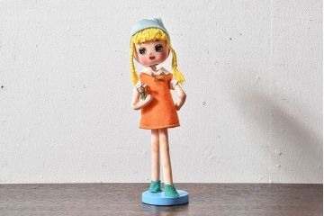 アンティーク雑貨　昭和レトロ　ポーズ人形(文化人形)・外箱付き(1)
