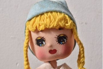 アンティーク雑貨　昭和レトロ　ポーズ人形(文化人形)・外箱付き(1)