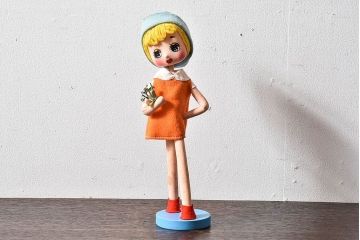 アンティーク雑貨　昭和レトロ　ポーズ人形(文化人形)・外箱付き(2)