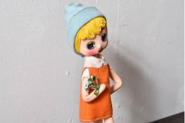 アンティーク雑貨　昭和レトロ　ポーズ人形(文化人形)・外箱付き(2)