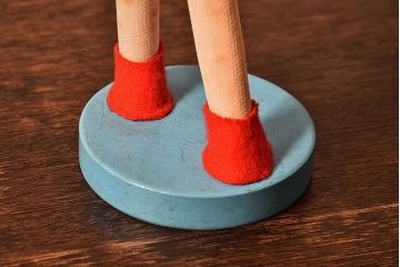 アンティーク雑貨　昭和レトロ　ポーズ人形(文化人形)・外箱付き(2)