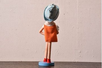 アンティーク雑貨　昭和レトロ　ポーズ人形(文化人形)・外箱付き(2)