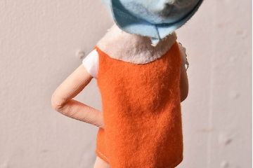 アンティーク雑貨　昭和レトロ　ポーズ人形(文化人形)・外箱付き(2)