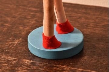 アンティーク雑貨　昭和レトロ　ポーズ人形(文化人形)・外箱付き(2)