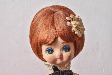 アンティーク雑貨　昭和期　レトロな雰囲気漂うポーズ人形(文化人形)