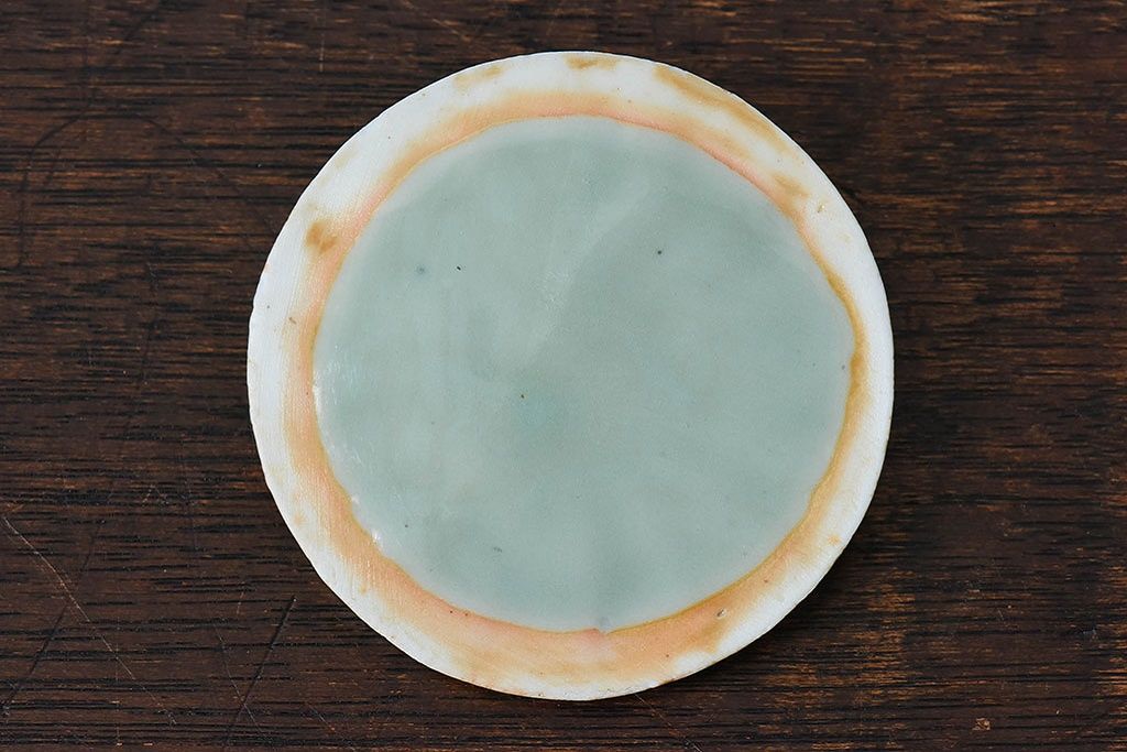 アンティーク雑貨　アンティーク　江戸期　三田焼　青磁銚子(竹節柄急須)