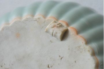 アンティーク雑貨　アンティーク　江戸期　三田焼　青磁銚子(竹節柄急須)