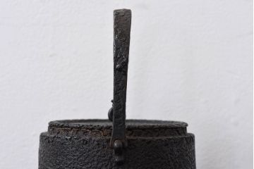 アンティーク雑貨　アンティーク　明治大正期　清光堂造　鹿楓紋鉄瓶