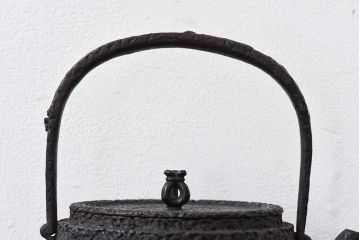 アンティーク雑貨　アンティーク　明治大正期　清光堂造　鹿楓紋鉄瓶