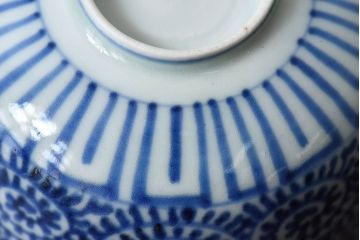 幕末〜明治期　伊万里焼　染付蛸唐草文　湯呑碗(蕎麦猪口、向付)(1)