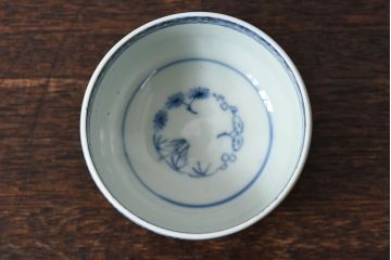 幕末〜明治期　伊万里焼　染付蛸唐草文　湯呑碗(蕎麦猪口、向付)(2)