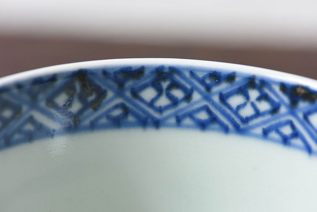 幕末〜明治期　伊万里焼　染付蛸唐草文　湯呑碗(蕎麦猪口、向付)(2)