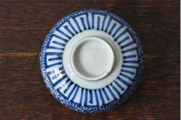 幕末〜明治期　伊万里焼　染付蛸唐草文　湯呑碗(蕎麦猪口、向付)(2)