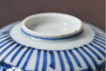 幕末〜明治期　伊万里焼　染付蛸唐草文　湯呑碗(蕎麦猪口、向付)(2)