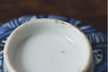 江戸時代後期　伊万里焼　染付　蓋茶碗2客セット(1)