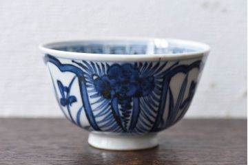 江戸時代後期　伊万里焼　染付　蓋茶碗2客セット(1)