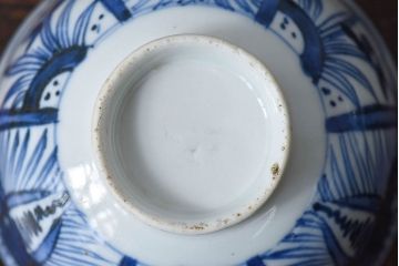 江戸時代後期　伊万里焼　染付　蓋茶碗2客セット(1)