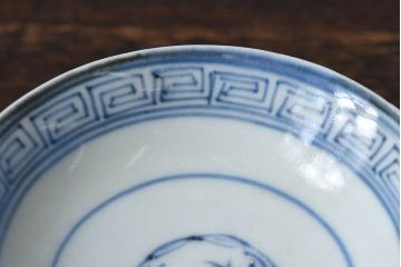 江戸時代後期　伊万里焼　染付　蓋茶碗2客セット(1)