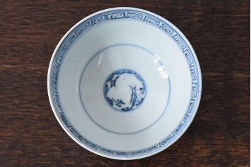 江戸時代後期　伊万里焼　染付　蓋茶碗2客セット(1)