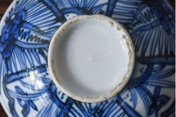 江戸時代後期　伊万里焼　染付　蓋茶碗2客セット(2)
