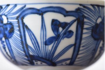 江戸時代後期　伊万里焼　染付　蓋茶碗2客セット(2)