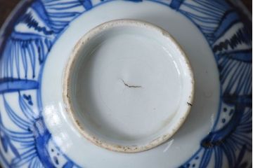 江戸時代後期　伊万里焼　染付　蓋茶碗2客セット(2)