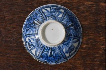 江戸時代後期　伊万里焼　染付　蓋茶碗2客セット(3)