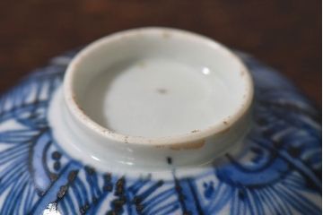 江戸時代後期　伊万里焼　染付　蓋茶碗2客セット(3)
