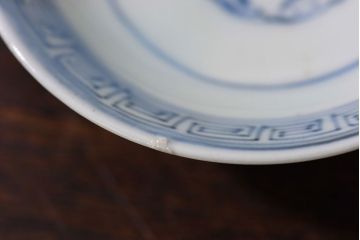 江戸時代後期　伊万里焼　染付　蓋茶碗2客セット(3)