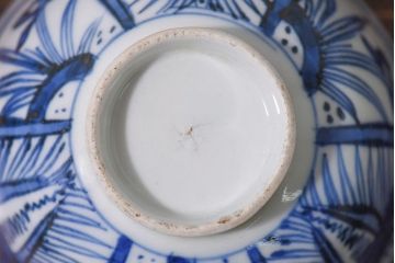 江戸時代後期　伊万里焼　染付　蓋茶碗2客セット(3)