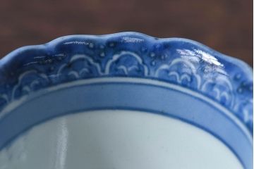 江戸期　かわいらしいフォルムの伊万里焼　染付　湯呑(向付・蕎麦猪口)2客セット