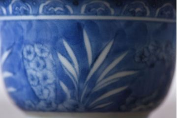 江戸期　かわいらしいフォルムの伊万里焼　染付　湯呑(向付・蕎麦猪口)2客セット