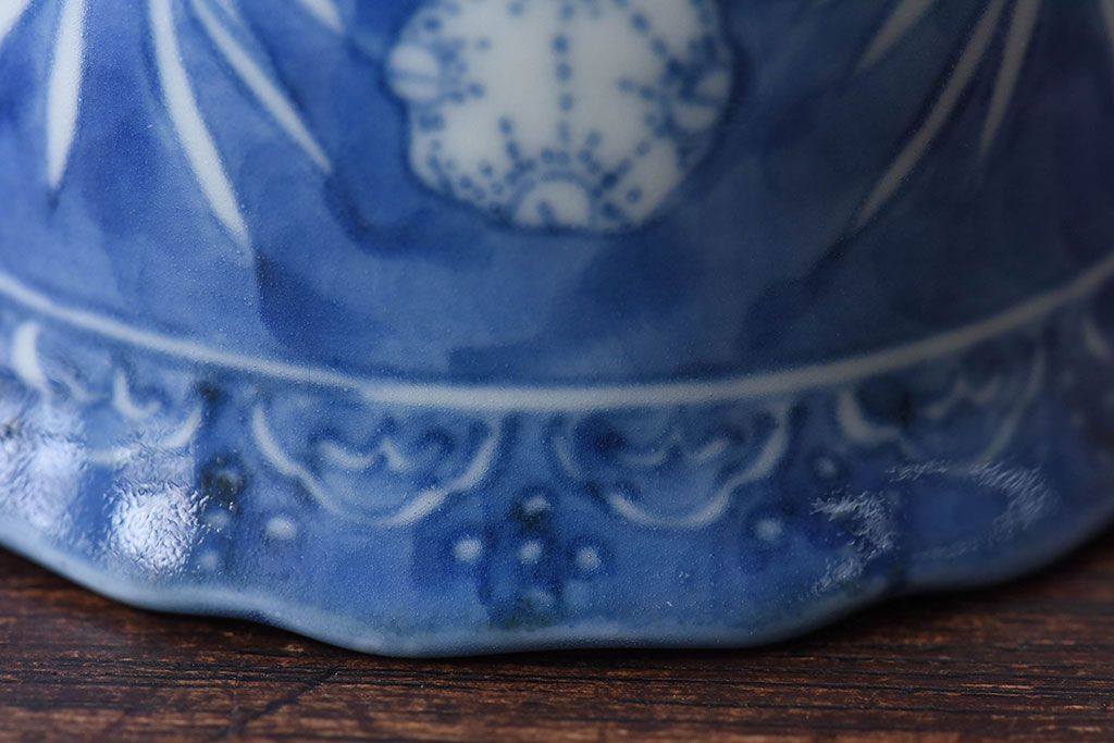 江戸期　かわいらしいフォルムの伊万里焼　染付　湯呑(向付・蕎麦猪口)2客セット