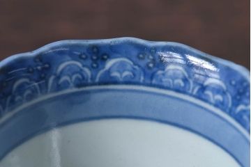 江戸期　かわいらしいフォルムの伊万里焼　染付　湯呑(向付・蕎麦猪口)3客セット