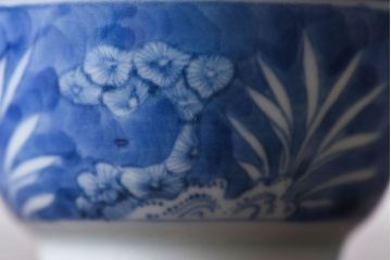 江戸期　かわいらしいフォルムの伊万里焼　染付　湯呑(向付・蕎麦猪口)3客セット