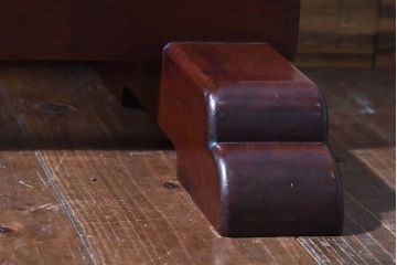 アンティーク雑貨　中国　虎の図　漆塗りが美しい上質な唐木の衝立(パーテーション)