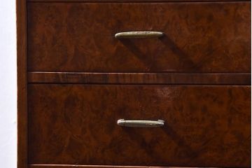 レトロ家具　昭和レトロ　結霜ガラスがおしゃれな扉付き小引き出し(小物収納)