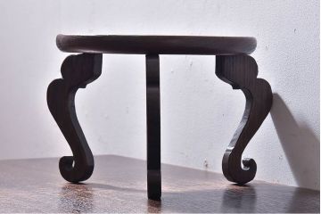 アンティーク雑貨　和製アンティーク　木目と質感が味わい深い総ケヤキ材の花台(飾り台)