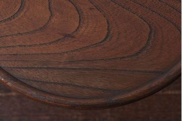 アンティーク雑貨　和製アンティーク　木目と質感が味わい深い総ケヤキ材の花台(飾り台)