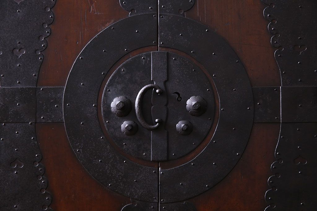 アンティーク家具　観音開き戸　アンティークチェスト(衣装箪笥、引き出し、重ね箪笥)