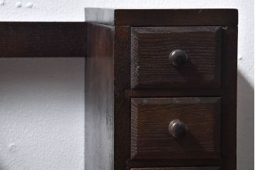 アンティーク雑貨　中古　シックな小引き出し付きの本立て(小物収納)