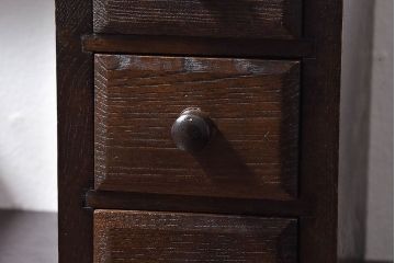 アンティーク雑貨　中古　シックな小引き出し付きの本立て(小物収納)