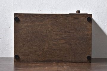 アンティーク雑貨　中古　シックな小引き出し付きの本立て(小物収納)
