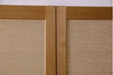 昭和期　美品　杉材の木目が存在感を放つ上質な組子帯戸(ガラス帯戸、引き戸、建具)4枚セット