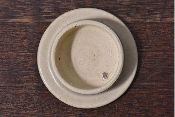 アンティーク雑貨　人間国宝　松井康成　釉薬の質感が印象的な茶壺(共箱)