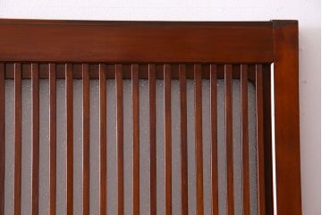 和製アンティーク　裏ガラス入り　艶やかな質感が魅力的なガラス格子戸(引き戸、建具)4枚セット